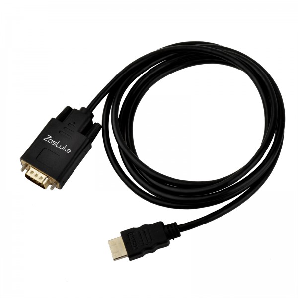 ZasLuke HDMI to VGA Gold Plated Active Video Adapter Cable 1080P HDMI Digital to VGA Analog Converter Cable (6 Feet/ 1.8 Meters)