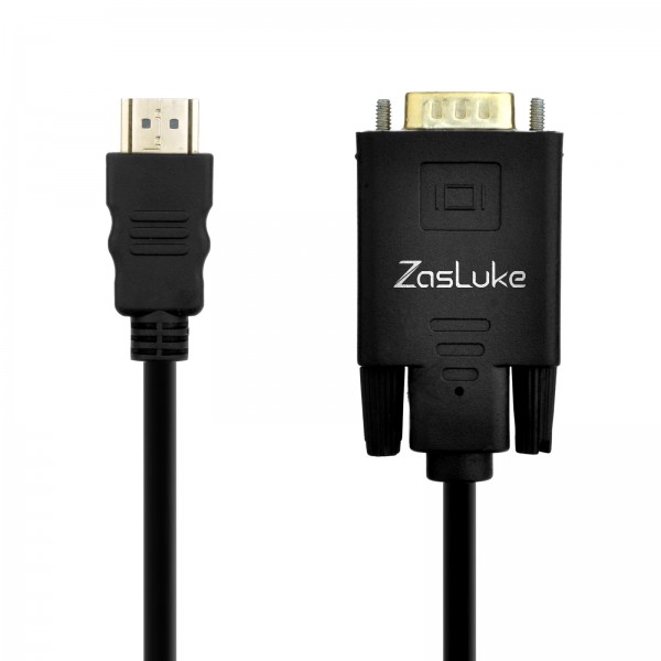 ZasLuke HDMI to VGA Gold Plated Active Video Adapter Cable 1080P HDMI Digital to VGA Analog Converter Cable (6 Feet/ 1.8 Meters)